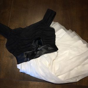 BLACK AND WHITE FORMAL DRESS